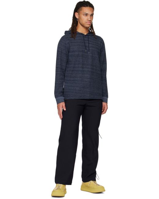 メンズ Vince ネイビー サーマル フーディ Blue