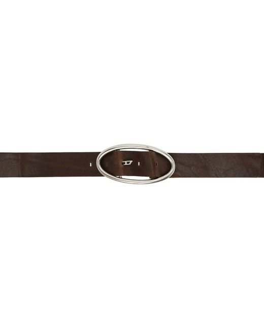 DIESEL Blue Brown D-oval Belt