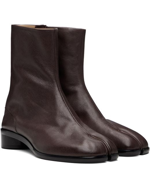 Maison Margiela Brown Tabi Ankle Boots for men