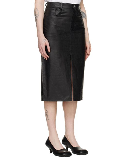 Kassl Black 5-pocket Midi Skirt