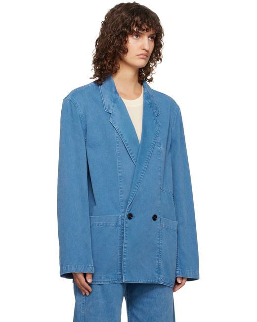 Lemaire Blue Workwear Blazer