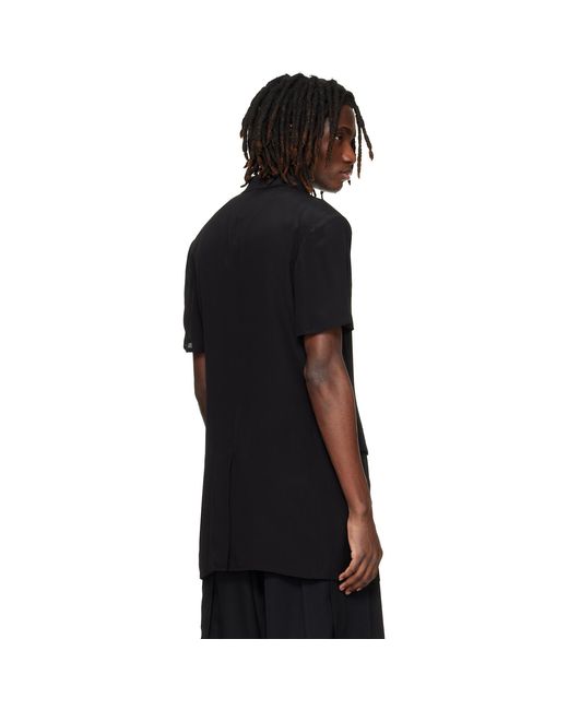 Yohji Yamamoto Black Short Sleeve Blazer for men