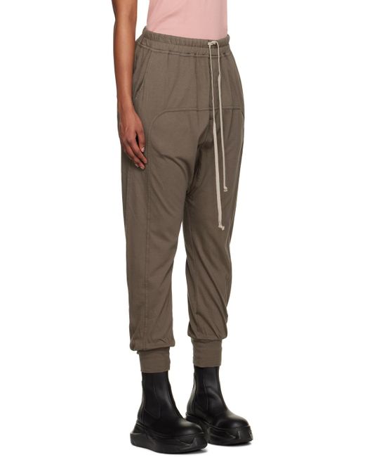 Rick Owens Black Gray Extended Lounge Pants