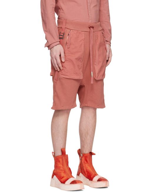 Boris Bidjan Saberi Red Pink P8.1 Shorts for men
