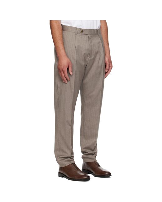 Paul Smith Natural Wool Trousers for men