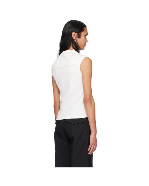 Dion Lee Black White 'dle' Tank Top for men
