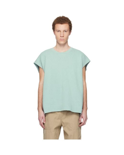 Visvim Green Mondo S/L Dmgd Sweatshirt for men