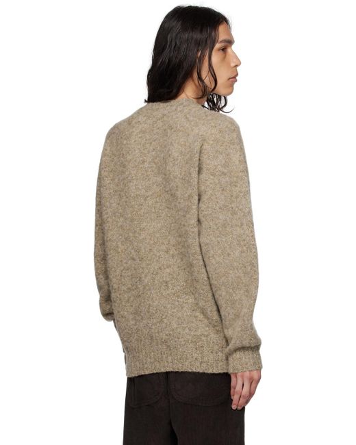 YMC Natural Crewneck Sweater for men