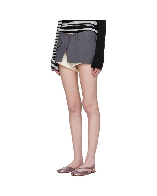 OPEN YY Black Boxer Shorts Camp Mini Skort