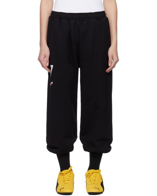 PROTOTYPES Black '07' Cropped Lounge Pants