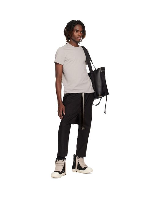 Rick Owens Black Off- Temple Short Level T-shirt for men
