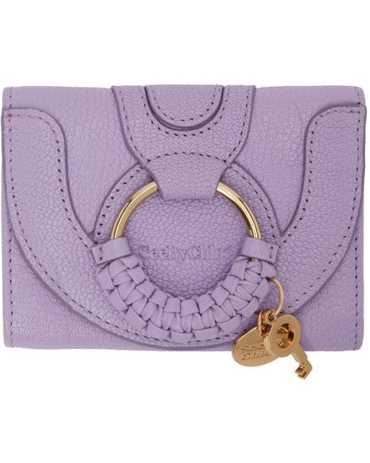 See By Chloé Purple Trifold Hana Wallet