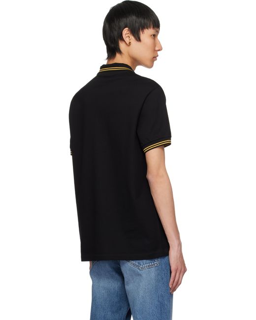 メンズ Versace ブラック メドゥーサ ポロシャツ Black