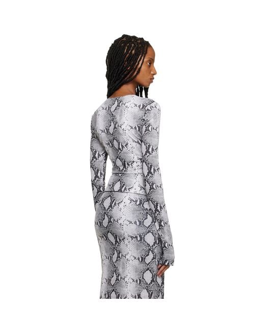 16Arlington Black Pattern Long-Sleeved Top