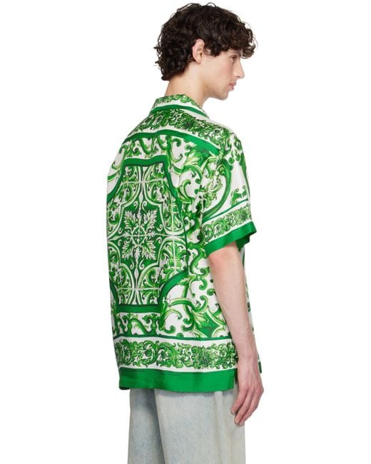 Dolce & Gabbana Green Short-Sleeved Shirt for men