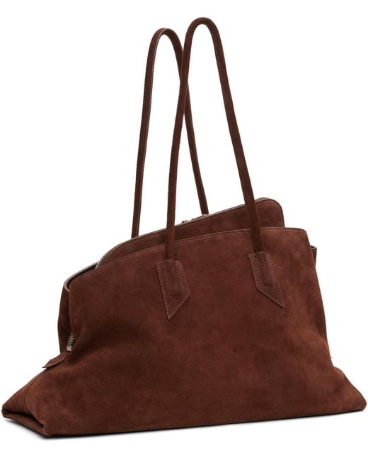 The Attico Brown Tan 'La Passeggiata' Medium Top Handle Bag