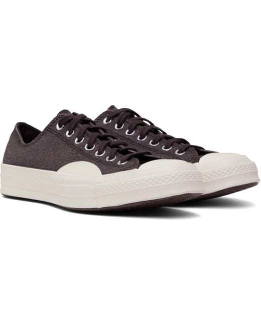 Converse Black Burgundy Chuck 70 Tough Textures Low Top Sneakers for men