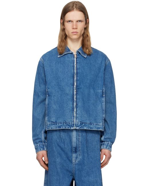 Sunnei Blue Denim Bomber Jacket for men