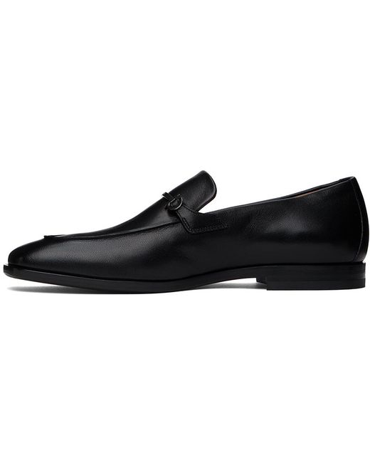 Ferragamo Black Hardware Loafers for men