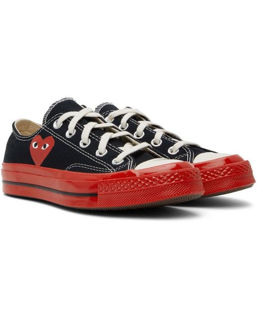 COMME DES GARÇONS PLAY Comme Des Garçons Play Black & Red Converse Edition Chuck 70 Low-top Sneakers for men