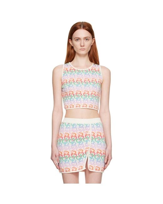 Marco Rambaldi Multicolor Heart Tank Top