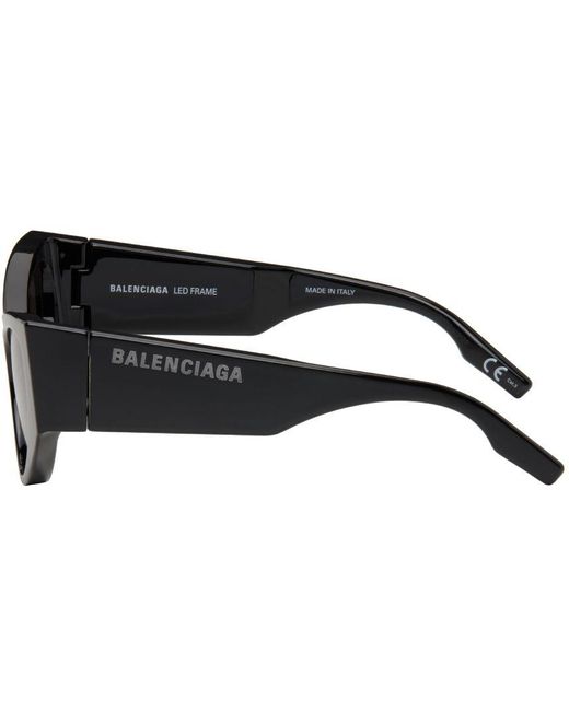 Balenciaga Black Led Frame Sunglasses Lyst