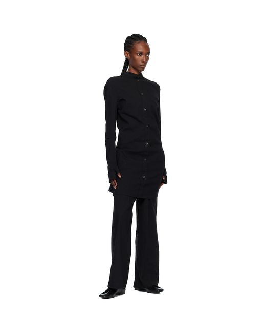 Issey Miyake Black 'Like Torso Like Shirt' Minidress