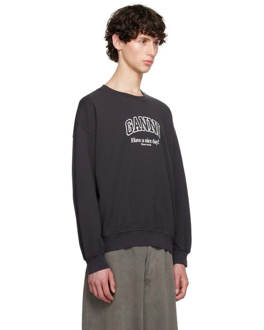 Ganni Isoli Sweatshirt in Black for Men Lyst UK