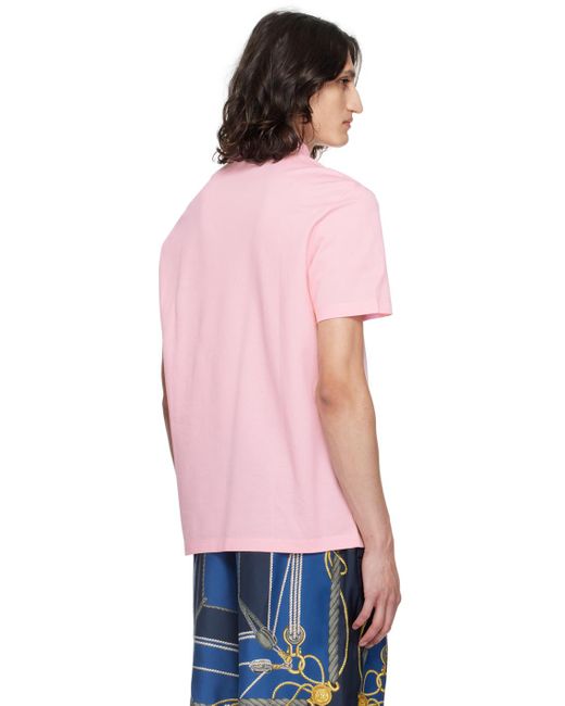 Versace Pink Milano Stamp Polo for men