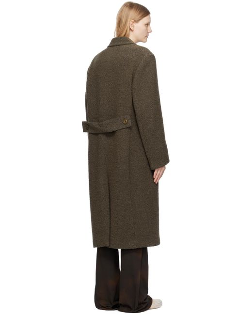 Acne Black Taupe Double Breasted Coat