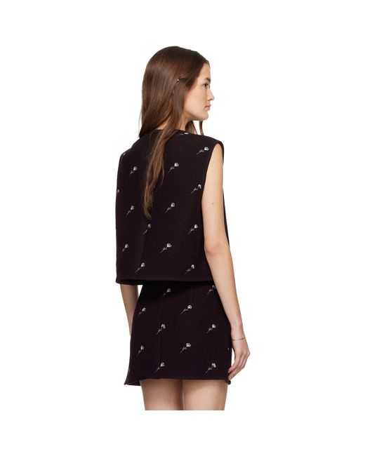Rier Black Walker Flowers Vest