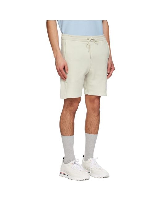 Thom Browne Natural Thom E Classic Loopback 4-bar Sweat Shorts for men