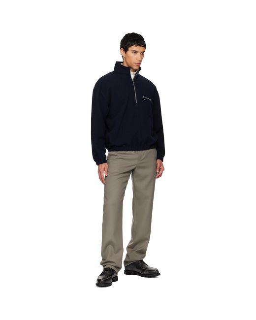 Rier Blue Ssense Exclusive Fleece Jacket for men