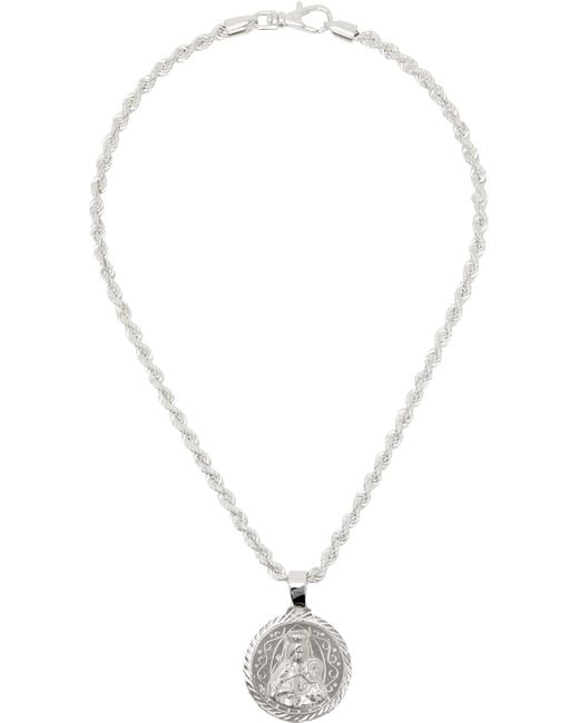 Martine Ali White Medallion Chain Necklace for men