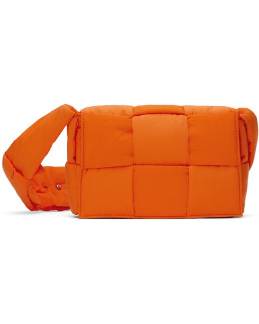 Bottega Veneta Orange Small Padded Tech Cassette Bag for men