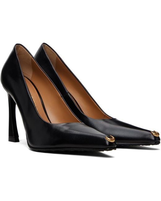 MARINE SERRE Black Smooth Leather Ms Kiss Heels