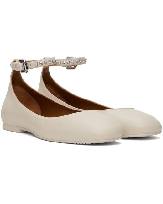 See By Chloé Black Beige Lynette Ballerina Flats