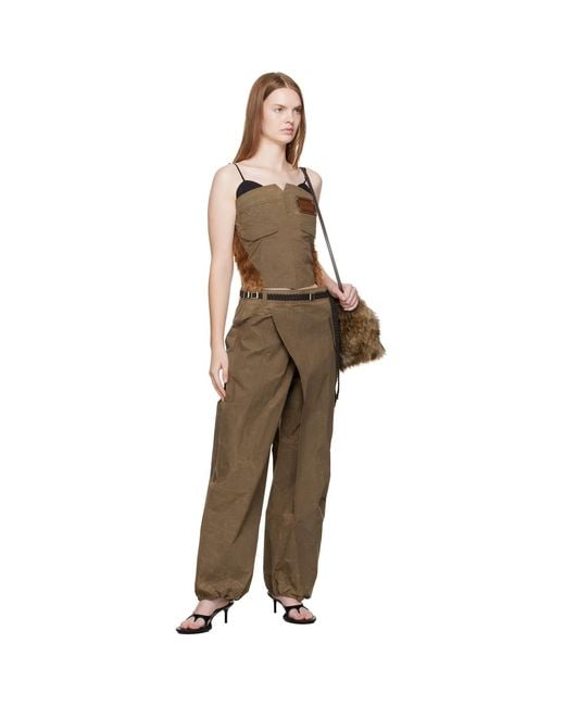 ANDERSSON BELL Brown Trouser Custom Bustier Top