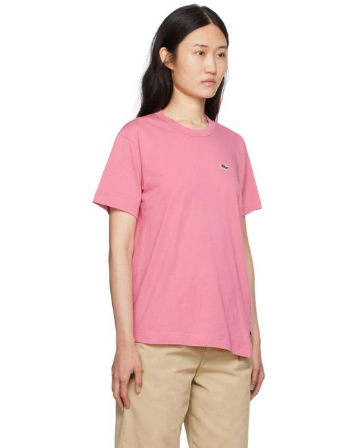 Comme des Garçons Pink Lacoste Edition T-shirt