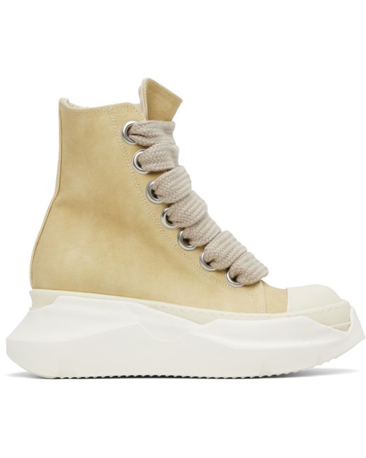 Rick Owens Natural Hollywood Jumbo Laces Abstract Sneak Sneakers