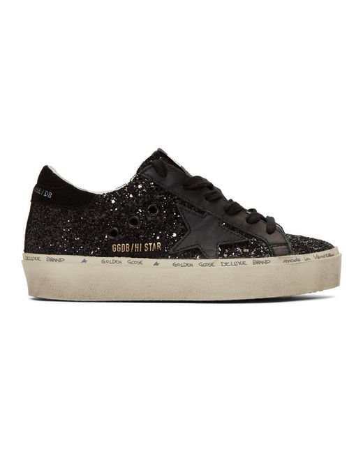 hi star sneakers black glitter upper