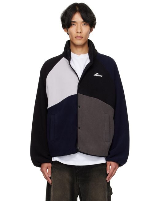 Blouson Contrasté Multicolore En Molleton we11done pour homme en coloris Black