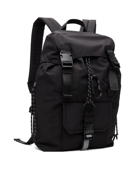 A.P.C. Black Treck Backpack for men