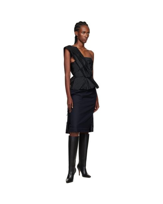Maison Margiela Blue Reverse Midi Skirt