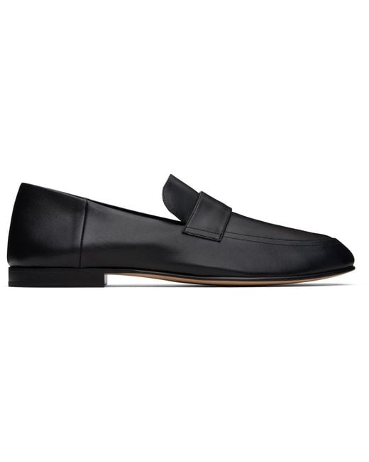 The Row Black Classic Loafers for men