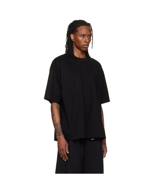 Wooyoungmi Black Oversized Cotton T-Shirt for men
