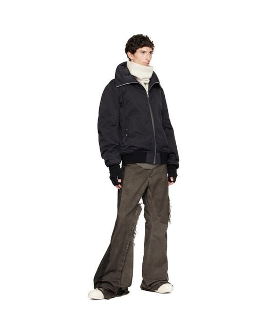 Rick Owens Black Tower Fingerless Gloves for men