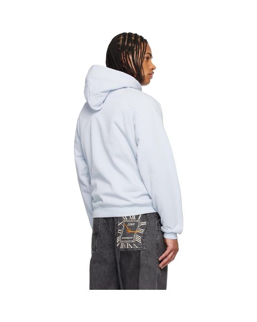 Dime White Cursive Small Logo Hoodie for men
