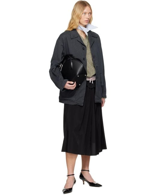 Maison Margiela Black 'Anonymity Of The Lining' Midi Skirt