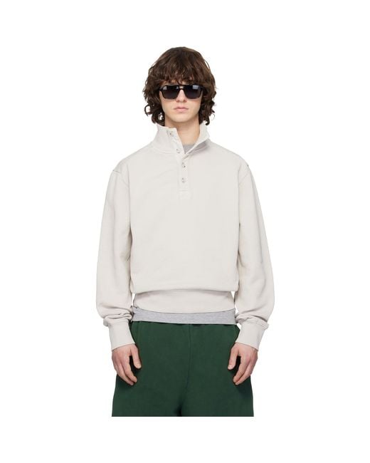 Entire studios Black Off- Port Pullover Sweatshirt for men